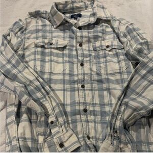 Blue & White Plaid Flannel